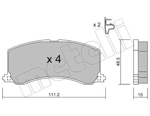 Jeu de plaquettes de frein avant