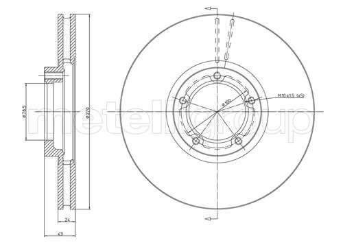 Jeu de 2 disques de frein