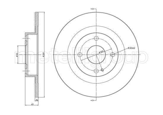 Jeu de 2 disques de frein