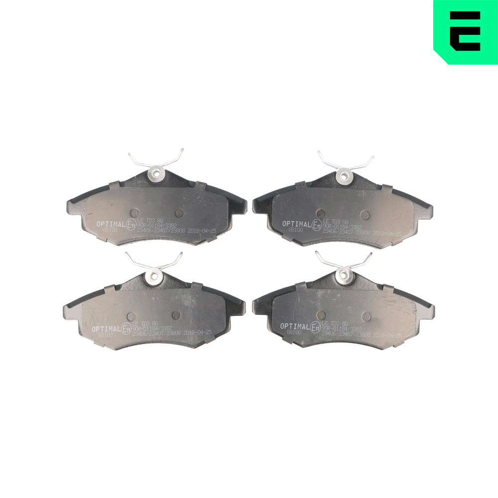 Jeu de plaquettes de frein avant