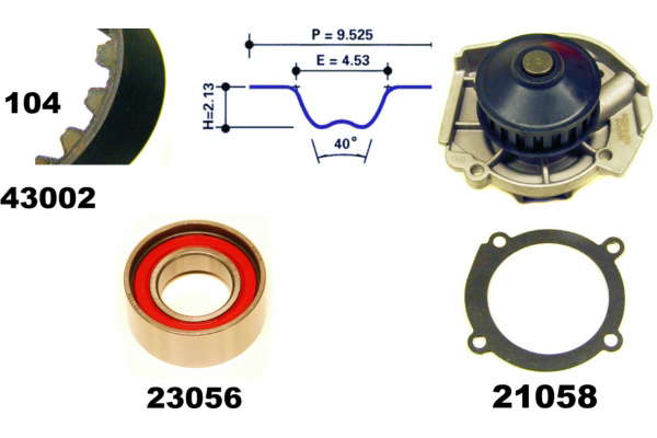 Kit de distribution + pompe à eau