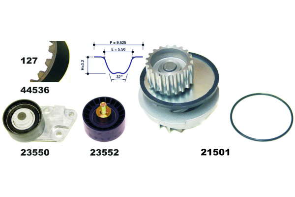 Kit distribution avec pompe à eau