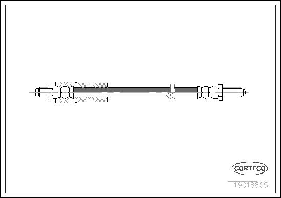 FLEXIBLE DE FREIN FORD SIERRA FRONT