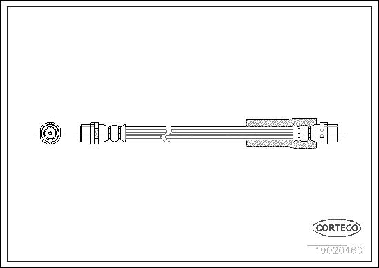 FLEXIBLE DE FREIN AUDI 80,90,CABRIO