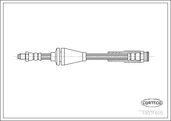FLEXIBLE DE FREIN FIAT PANDA II FRO