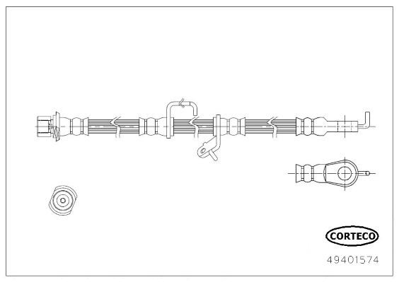 FLEXIBLE DE FREIN TOYOTA AURIS FRON