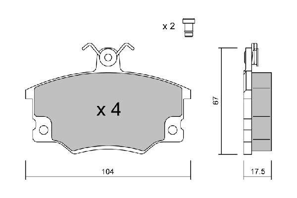 Jeu de plaquettes de frein avant