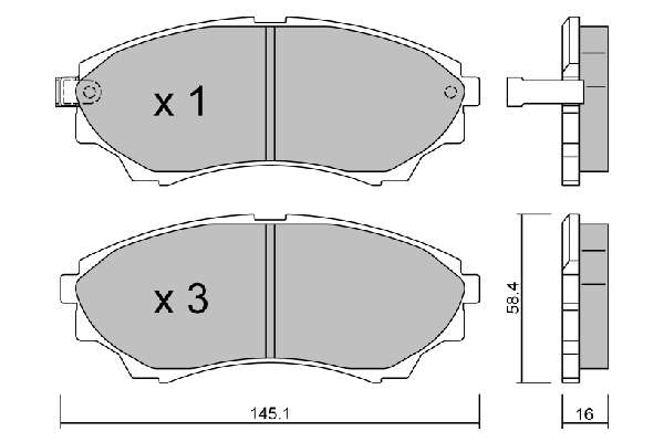Jeu de plaquettes de frein avant