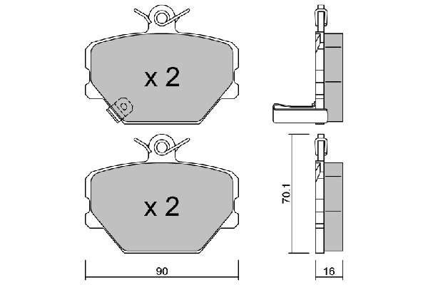 Jeu de plaquettes de frein avant