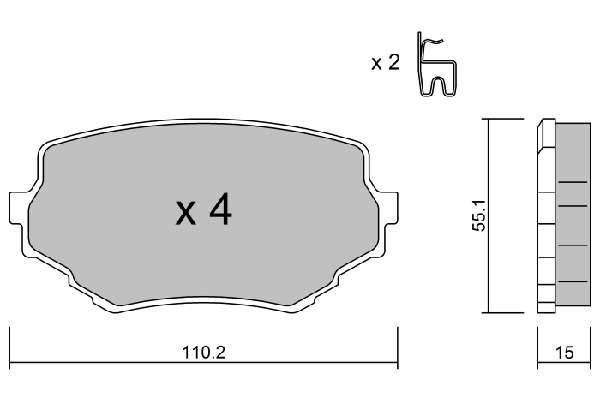 Jeu de plaquettes de frein avant