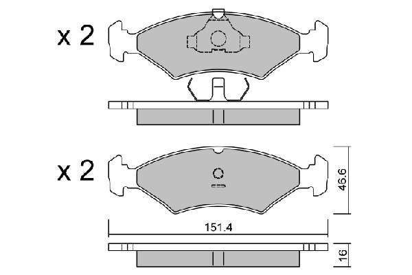 Jeu de plaquettes de frein avant