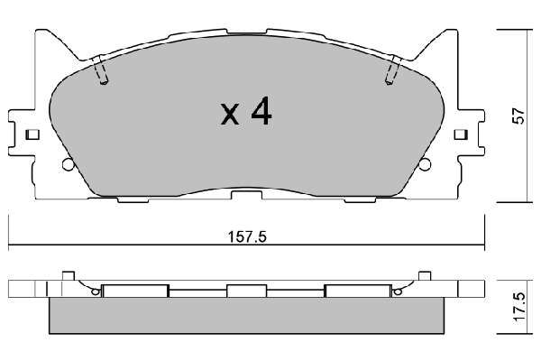 Jeu de plaquettes de frein avant