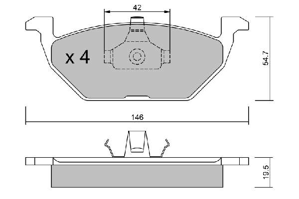 Jeu de plaquettes de frein avant