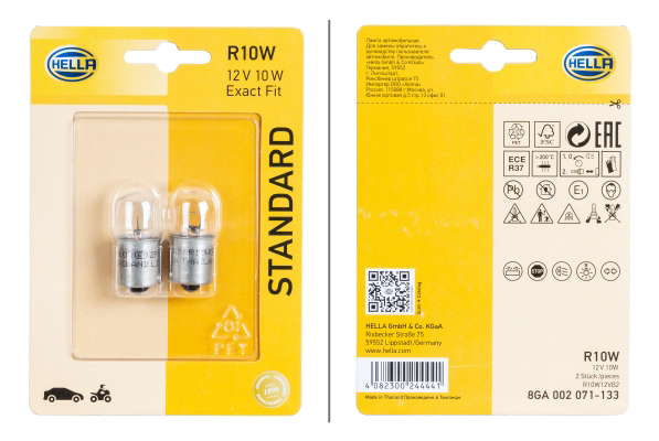 R10W 12V 10W BLI2
