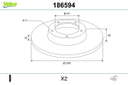 DISQ FREIN X2 OPEL ASTRA G, H, MERI