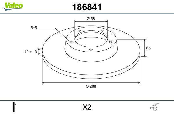 DISQ FREIN X2 VOLV S60, S80, V70