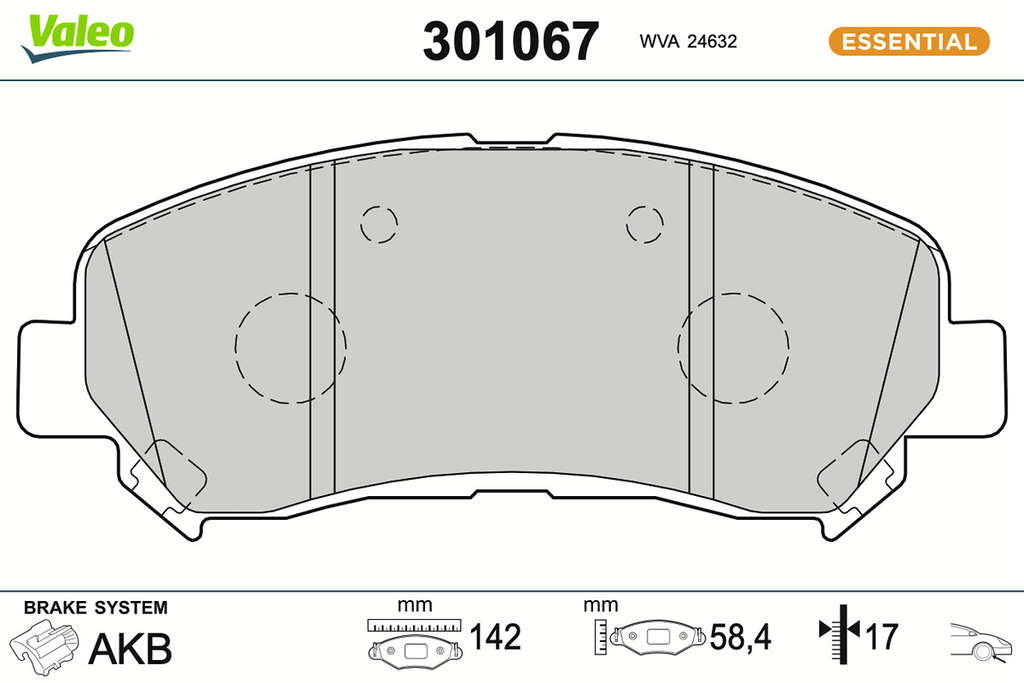 PLAQ FREIN FIRST NISSAN QASHQAI