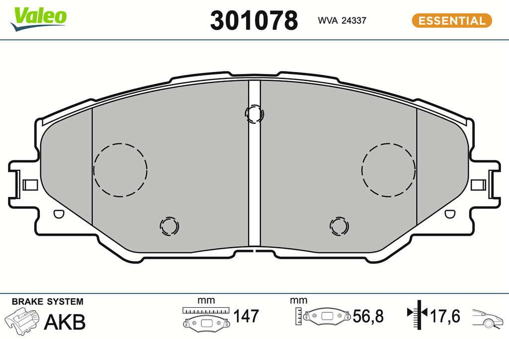 PLAQ FREIN FIRST TOYOTA RAV4 III