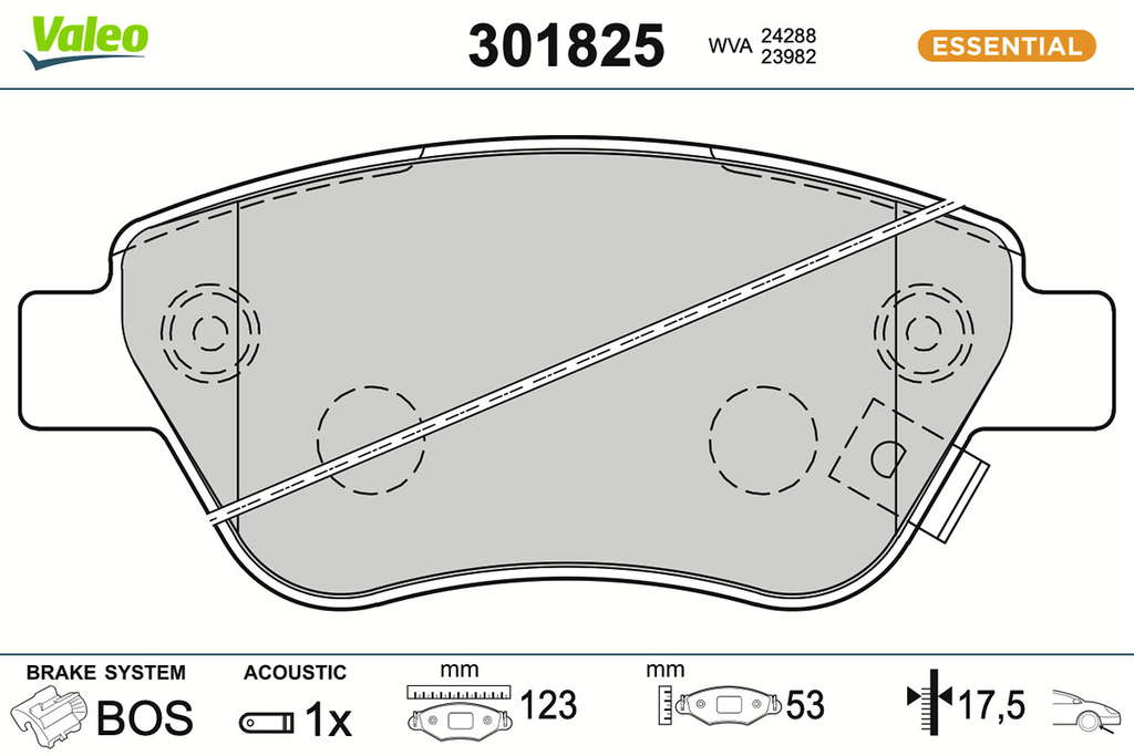 PLAQ FREIN FIRST OPEL CORSA 1