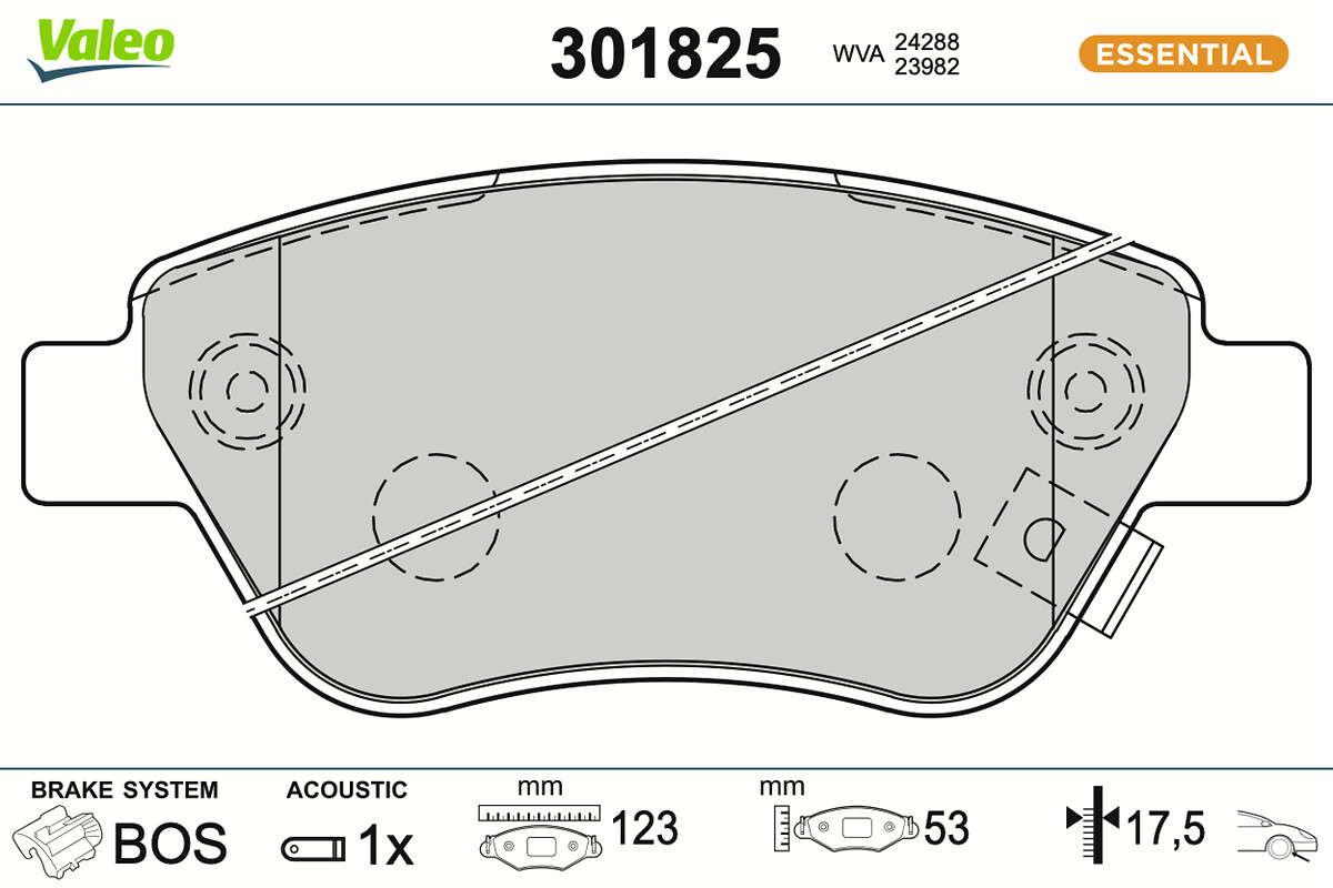 PLAQ FREIN FIRST OPEL CORSA 1