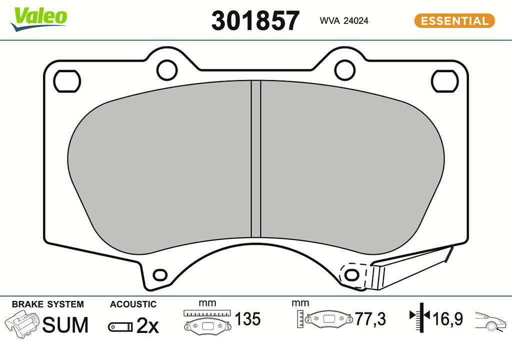 PLAQ FREIN FIRST TOYOTA FJ CRUISER