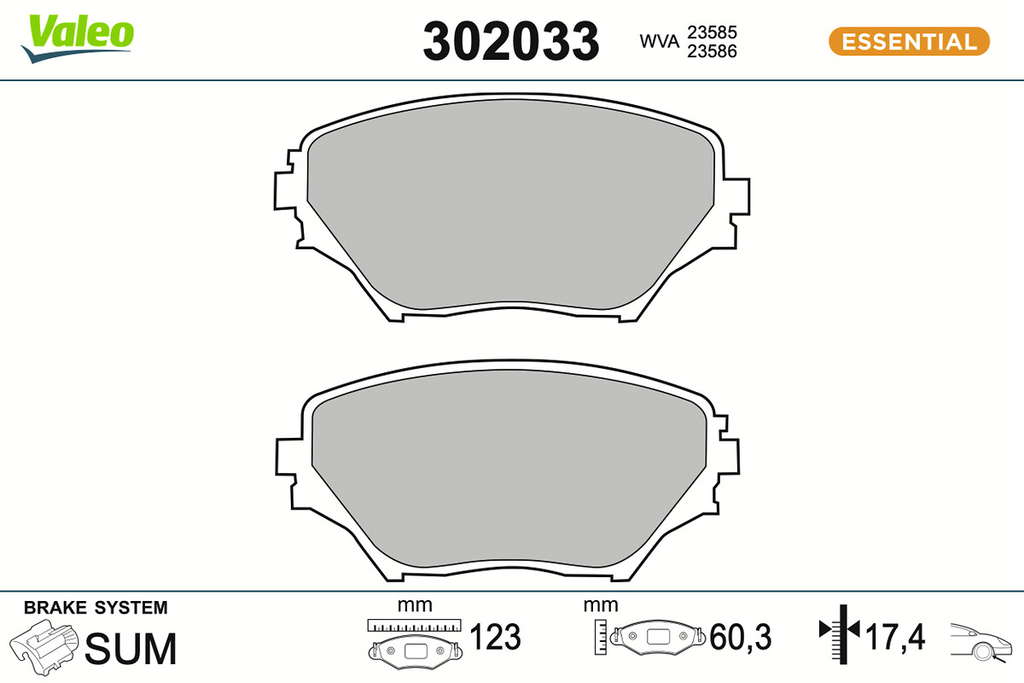 PLAQ FREIN FIRST TOY RAV 4 II 08.00