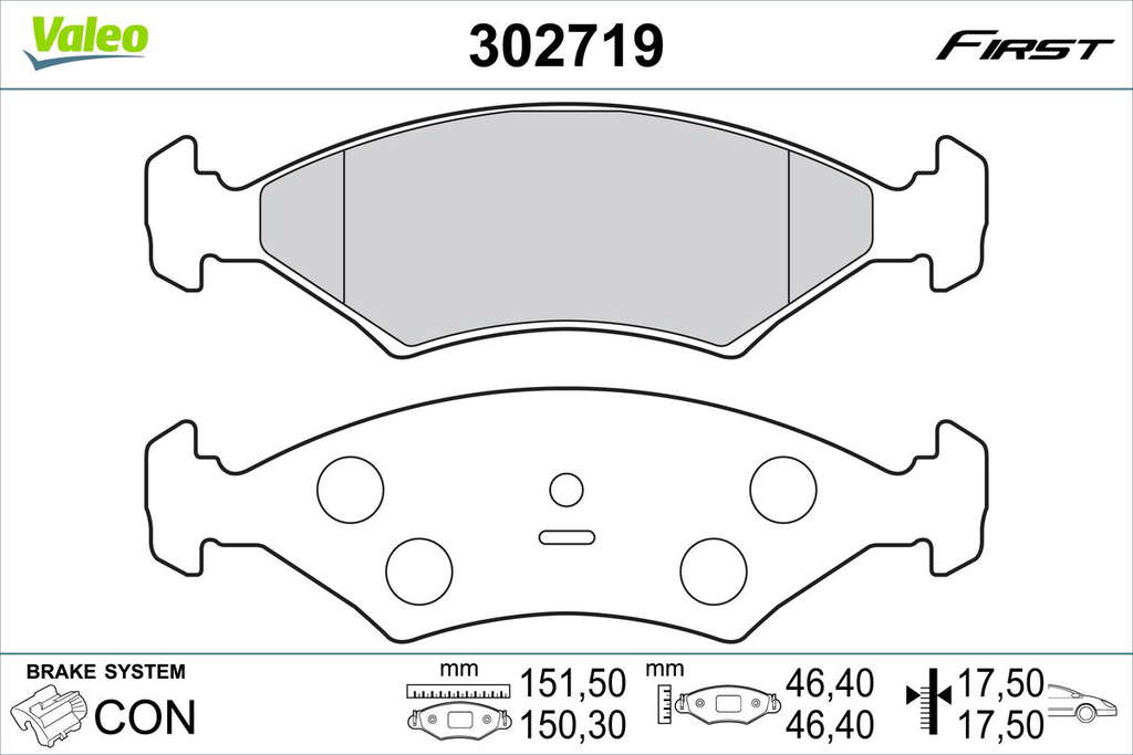 PLAQUETTE DE FREIN FORD FIESTA IV A