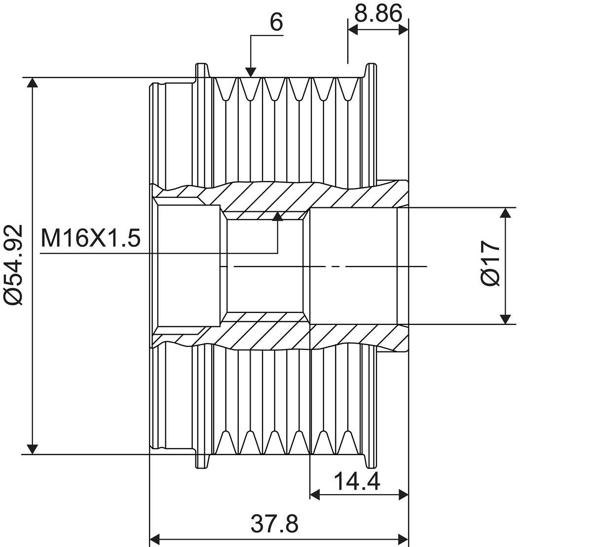 FREE WHEEL PULLEY_588121_03