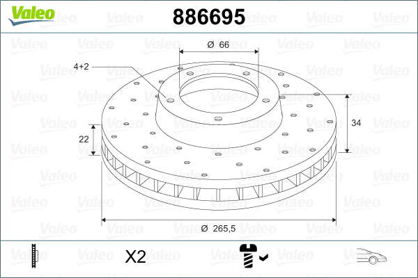 DISQ FREIN X2 CITR C3, C4, PEUG 206