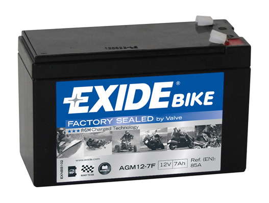 Batterie  EXIDE MOTO AGM12-7F 12 V 7 AH + 85 AMPS EN + Gauche 150x65x95