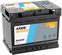 Batterie  EXIDE PREMIUM EA640 12 V 64 AH + 640 AMPS EN + Droite  242x175x190