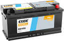 Batterie  EXIDE EXCELL EB1100 12 V 110 AH + 800 AMPS EN + Droite  392x175x190
