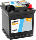 Batterie  EXIDE EXCELL EB440 12 V 44 AH + 400 AMPS EN + Droite  175x175x190