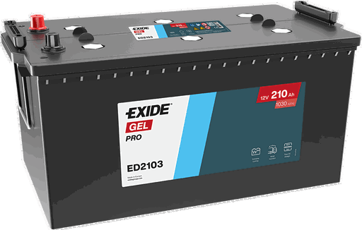 Batterie  EXIDE CV RANGE  ED2103 12 V 210 AH + 1050 AMPS EN + Gauche 518x279x240