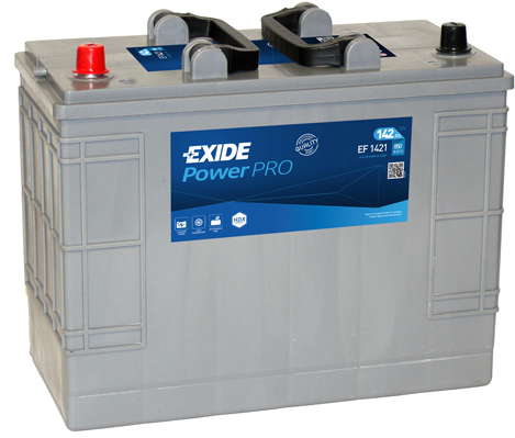 Batterie  EXIDE CV RANGE  EF1421 12 V 142 AH + 850 AMPS EN + Gauche 349x175x285