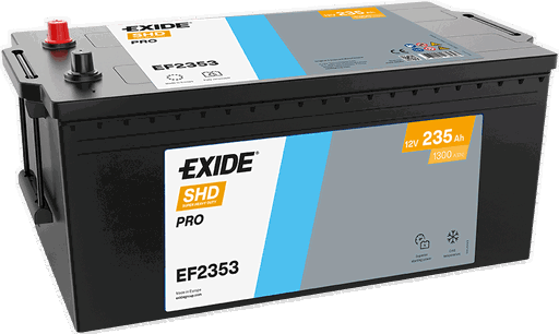 Batterie  EXIDE CV RANGE  EF2353 12 V 235 AH + 1300 AMPS EN + Gauche 518x279x240