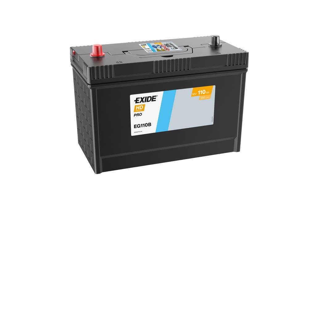 Batterie  EXIDE CV RANGE  EG110B 12 V 110 AH + 1000 AMPS EN + centrale 330x173x240