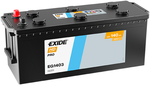 Batterie  EXIDE CV RANGE  EG1403 12 V 140 AH + 800 AMPS EN + Gauche 513x189x223