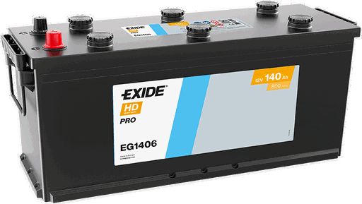 Batterie  EXIDE CV RANGE  EG1406 12 V 140 AH + 800 AMPS EN + Droite 510x175x225