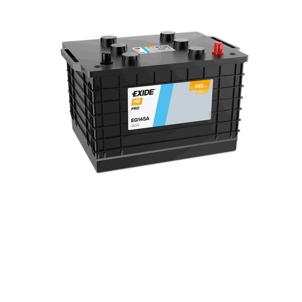 Batterie  EXIDE CV RANGE  EG145A 12 V 145 AH + 1000 AMPS EN + Droite 360x253x240