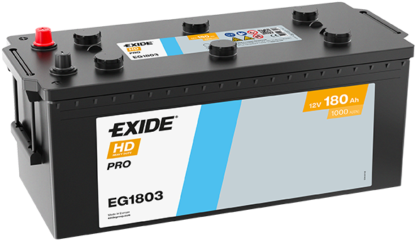 Batterie  EXIDE CV RANGE  EG1803 12 V 180 AH + 1000 AMPS EN + Gauche 513x223x223