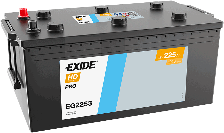 Batterie  EXIDE CV RANGE  EG2253 12 V 225 AH + 1200 AMPS EN + Gauche 518x274x240
