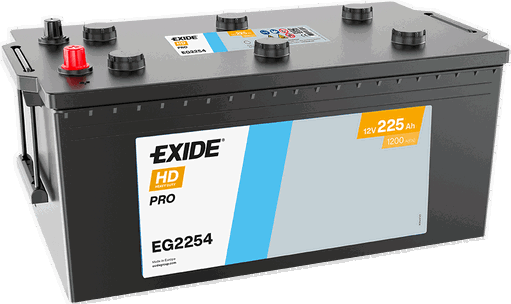 Batterie  EXIDE CV RANGE  EG2254 12 V 225 AH 1200 AMPS EN + Droite 518x279x240
