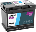 Batterie  EXIDE  AGM  EK620 12 V 62 AH 680 AMPS EN + Droite  242x175x190