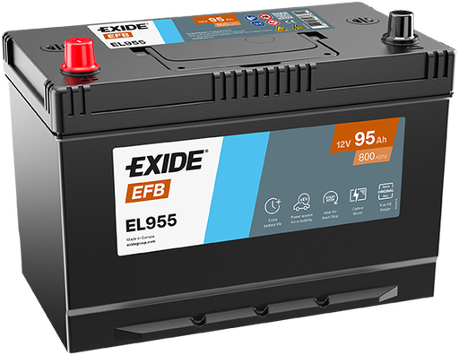 Batterie  EXIDE EFB EL955 12 V 80 AH + 782 AMPS EN + Gauche 306x173x222