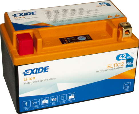 Batterie  EXIDE MOTO ELTX12 12 V 3,5 AH + 210 AMPS EN + Gauche 150x90x95