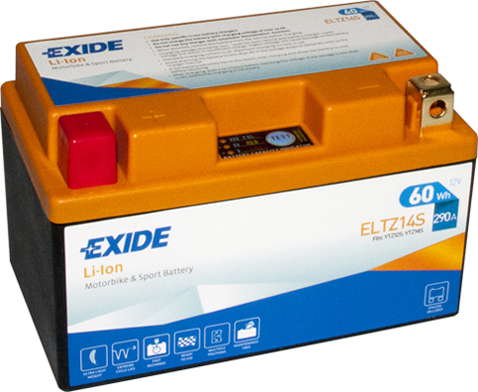 Batterie  EXIDE MOTO ELTZ14S 12 V 5 AH + 290 AMPS EN + Gauche 150x90x95