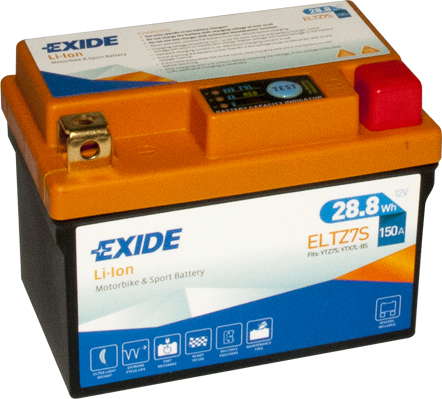 Batterie  EXIDE MOTO ELTZ7S 12 V 2,4 AH + 150 AMPS EN + Droite  115x70x85