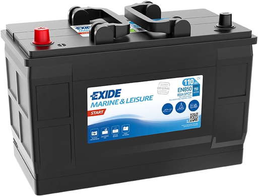 Batterie  EXIDE START EN850 12 V 110 AH + 750 AMPS EN + Gauche 349x175x235