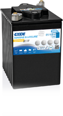 Batterie  EXIDE EQUIPMENT ES1100-6 6 V 200 AH + 0 AMPS EN + Droite  244x190x275 Borne M10